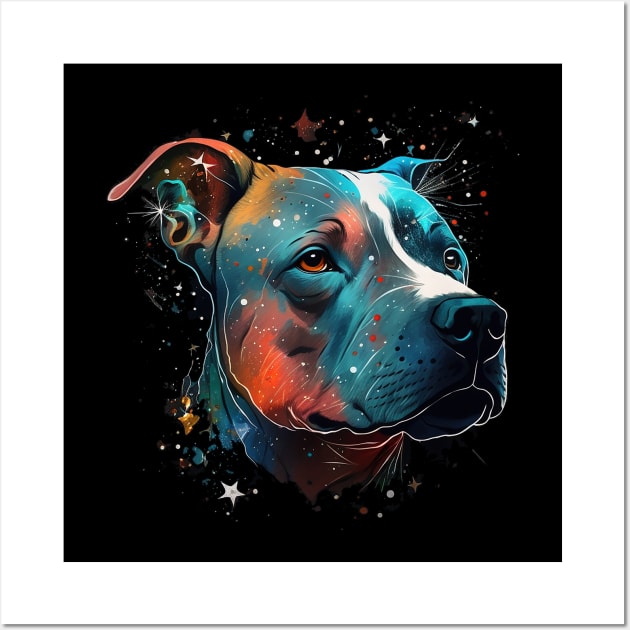 pitbull Wall Art by a cat cooking